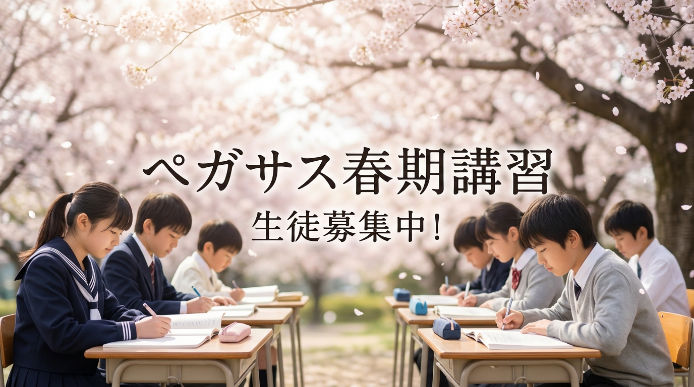 ペガサスの春期講習は３月２３日からです